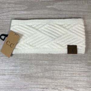 NWT C.C Headband White Unisex Adult One Size Knit
